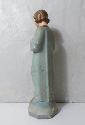 ancienne statue polychrome en plâtre enfant Jésus 44 cm
