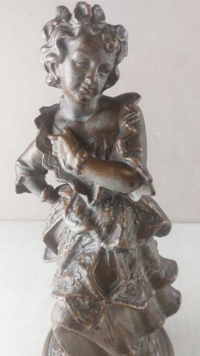 Ancienne statue / sculpture, en terre cuite, à identifier ^