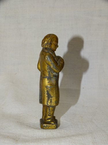 - ANCIENNE STATUETTE PLOMB Doré PERSONNAGE MASCULIN à définir COLLECTION     D