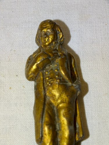 - ANCIENNE STATUETTE PLOMB Doré PERSONNAGE MASCULIN à définir COLLECTION     D