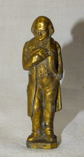 - ANCIENNE STATUETTE PLOMB Doré PERSONNAGE MASCULIN à définir COLLECTION     D
