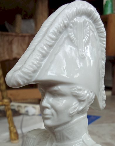 Ancienne statuette porcelaine Saxe Scheibe AlsbachGénéralBertrant Napoléon
