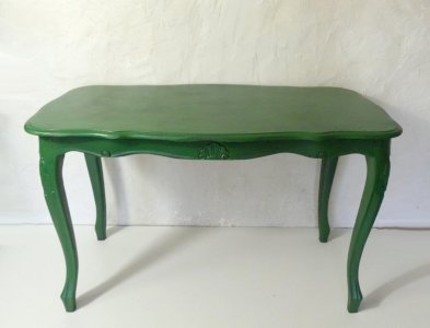 old painted wooden coffee table