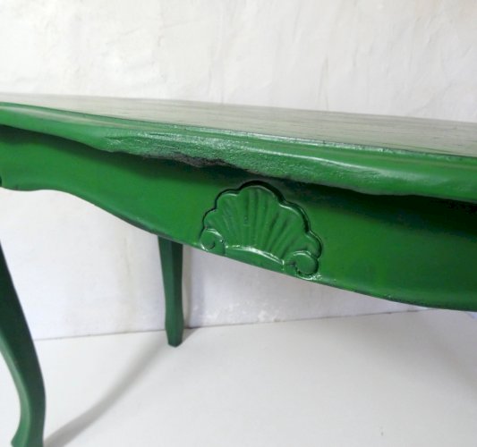 ancienne table basse en bois peint