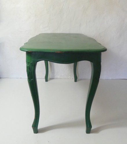 ancienne table basse en bois peint