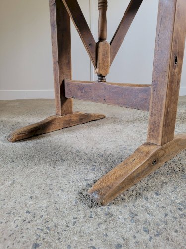 Ancienne table de vigneron en bois pliante