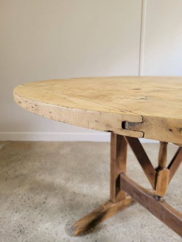 Ancienne table de vigneron en bois pliante
