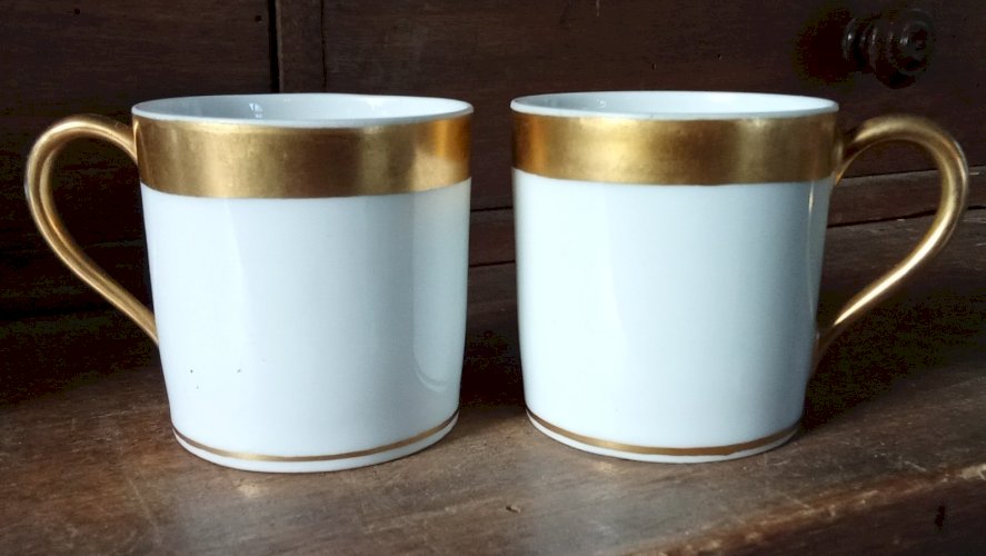 Ancienne Tasse Porcelaine Royale 19 Ème Minton Rodolf Wolff Wiesbaden Haviland