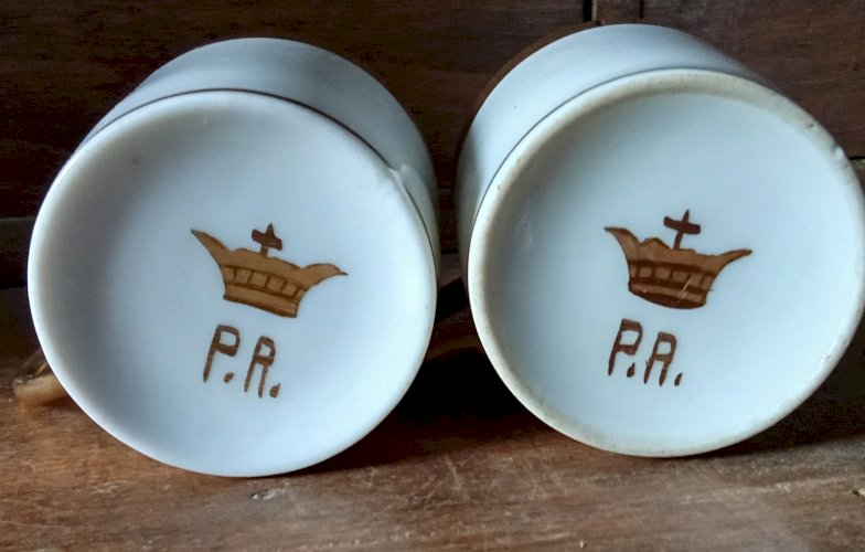 Ancienne Tasse Porcelaine Royale 19 Ème Minton Rodolf Wolff Wiesbaden Haviland