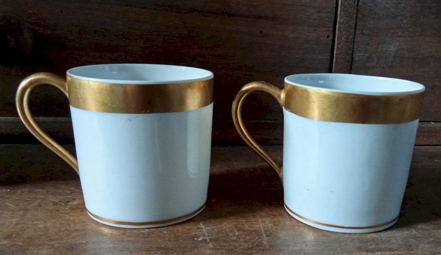 Ancienne Tasse Porcelaine Royale 19 Ème Minton Rodolf Wolff Wiesbaden Haviland