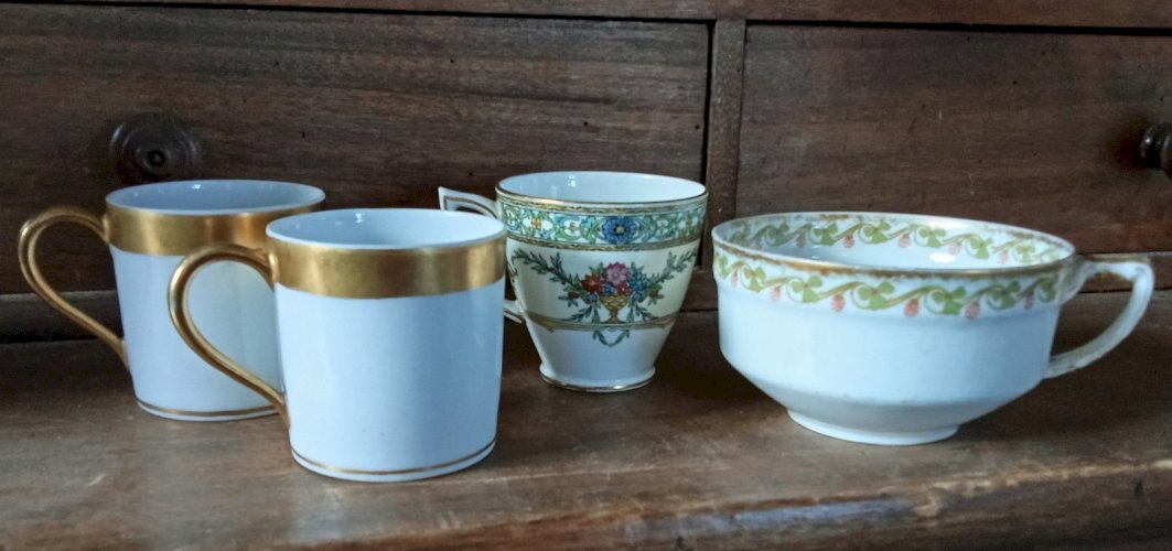 Ancienne Tasse Porcelaine Royale 19 Ème Minton Rodolf Wolff Wiesbaden Haviland