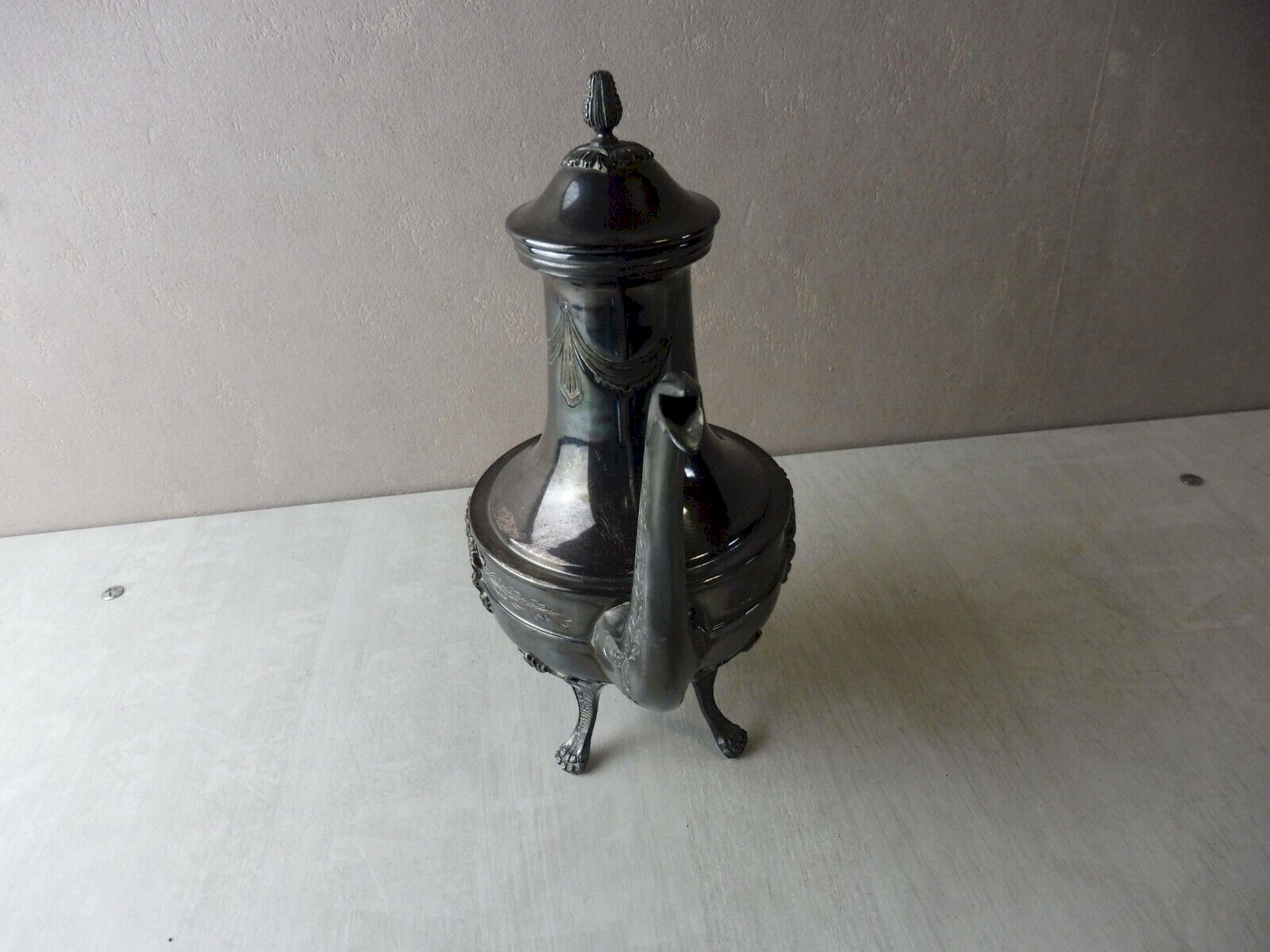 Ancienne Théière En Métal Argenté – Service à Thé Vintage