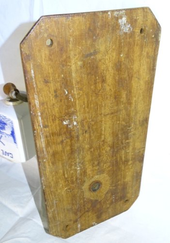 -ANCIENNE TREMIE MOULIN A CAFE MURAL F.F. FEUILLIEN ou FARCOT sur PLAQUE BOIS  D