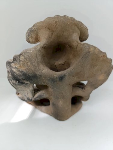 ancienne urne funéraire zapoteque mexique en bon etat   piece en terre cuite