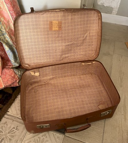 ancienne valise en carton annees 50