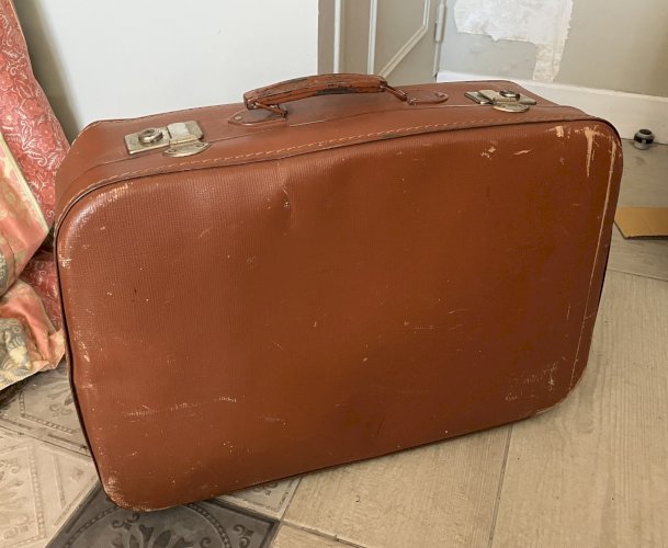ancienne valise en carton annees 50