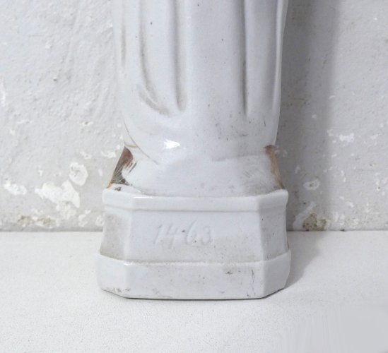 Ancienne vierge Marie statue en biscuit 29cm