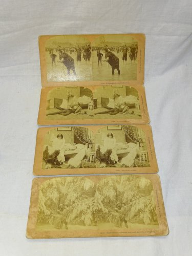 -ANCIENNE VISIONNEUSE STEREOSCOPIQUE BREWSTER ? CIRCA 1870 + 15 VUES CARTON    D
