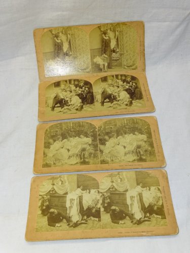 -ANCIENNE VISIONNEUSE STEREOSCOPIQUE BREWSTER ? CIRCA 1870 + 15 VUES CARTON    D