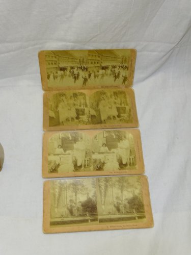 -ANCIENNE VISIONNEUSE STEREOSCOPIQUE BREWSTER ? CIRCA 1870 + 15 VUES CARTON    D