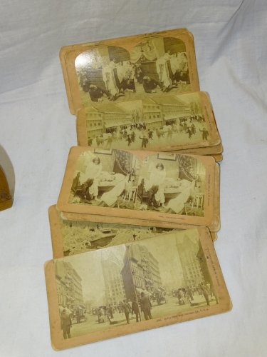 -ANCIENNE VISIONNEUSE STEREOSCOPIQUE BREWSTER ? CIRCA 1870 + 15 VUES CARTON    D