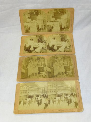 -ANCIENNE VISIONNEUSE STEREOSCOPIQUE BREWSTER ? CIRCA 1870 + 15 VUES CARTON    D