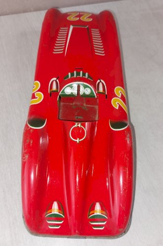 Ancienne voiture de course en tôle, Mercedes 22, Joustra