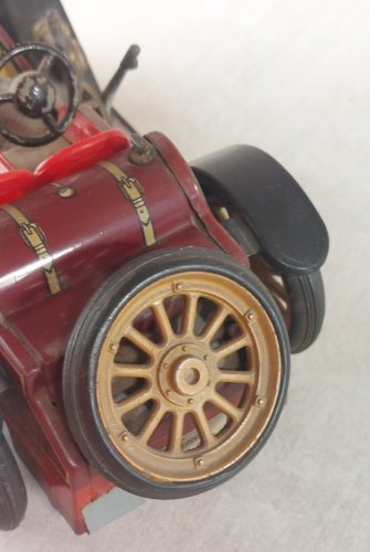 Ancienne voiture en tôle à clé, Mercer 1225, 35J 1913, Schuco ^