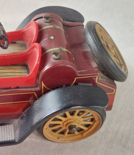 Ancienne voiture en tôle à clé, Mercer 1225, 35J 1913, Schuco ^