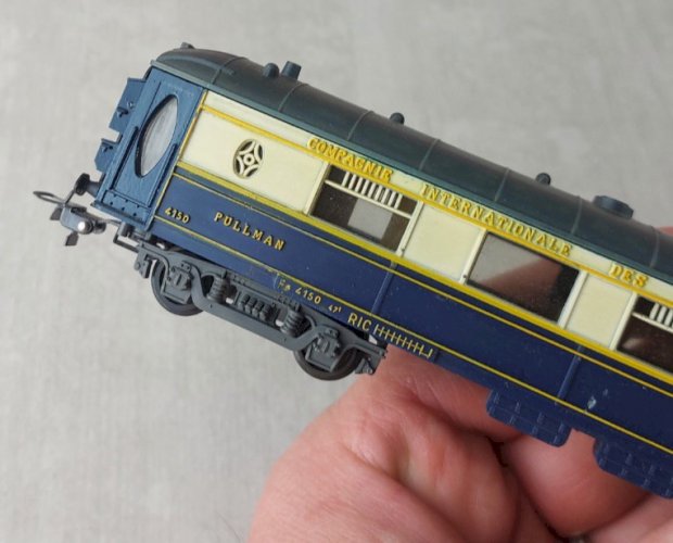 Ancienne voiture voyageur, Compagnie Internationale wagons lits, Hornby 7452, HO