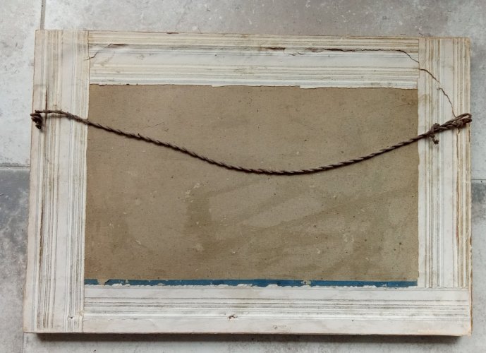 Ancienne vue d optique perspective de la ville et du pont de Rouen 18 Ème