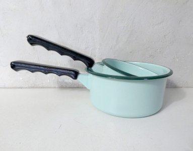 vintage mint enamel cookware