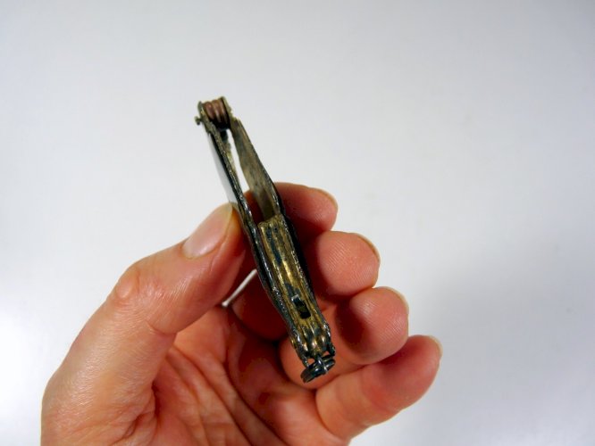 Anciennes lunettes pliantes lorgons XIX° argent, écaille