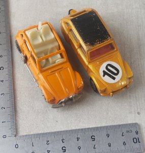 Old small cars, Citroën Dyane, Corgi Juniors + Majorette