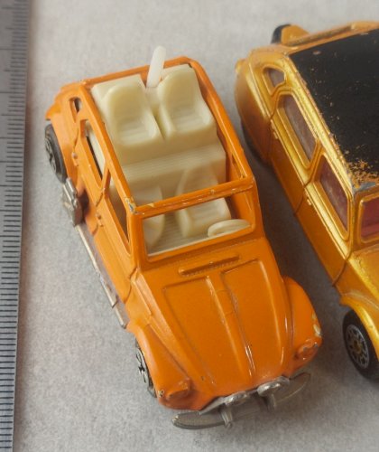 Anciennes petites voitures, Citroën Dyane, Corgi Juniors + Majorette