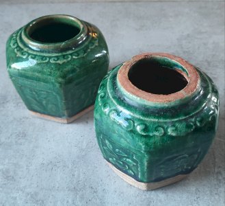 Ancient Chinese ginger jars