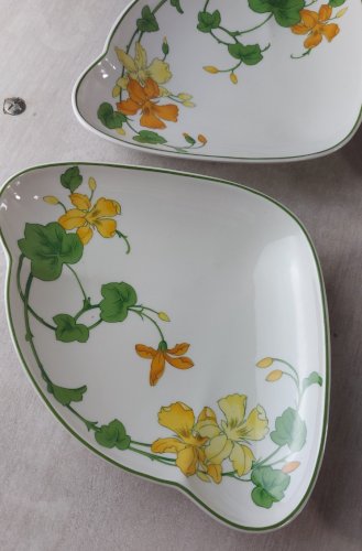 Anciens raviers / coupelles, décor Géranium, en céramique de Villeroy & Boch