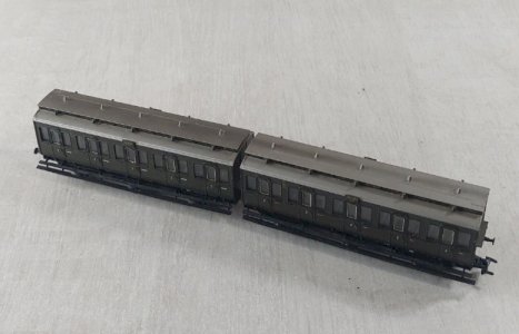 Anciens voitures voyageurs à compartiments, 2ème classe, 4307 Märklin, en HO