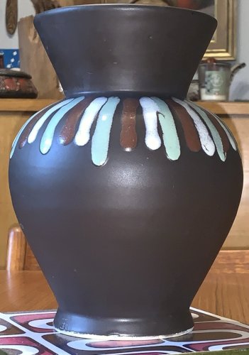 André Baud céramique Vallauris vase moderniste abstrait 1950's