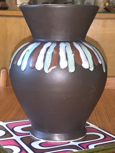 André Baud céramique Vallauris vase moderniste abstrait 1950's