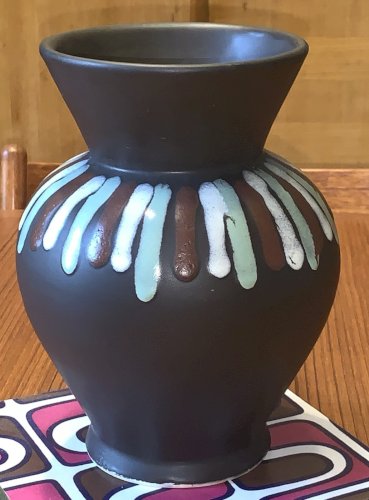 André Baud céramique Vallauris vase moderniste abstrait 1950's