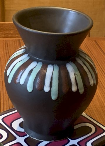 André Baud céramique Vallauris vase moderniste abstrait 1950's