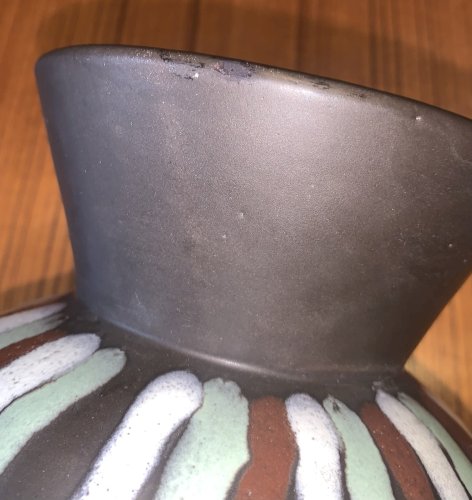 André Baud céramique Vallauris vase moderniste abstrait 1950's