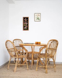 Angel, the rattan table and chairs set No. 4