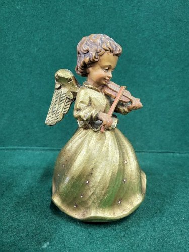 ANGELOT JOUEUR DE VIOLON BOITE A MUSIQUE REUGE VOICI NOEL SWISS MUSICAL MOVEMENT