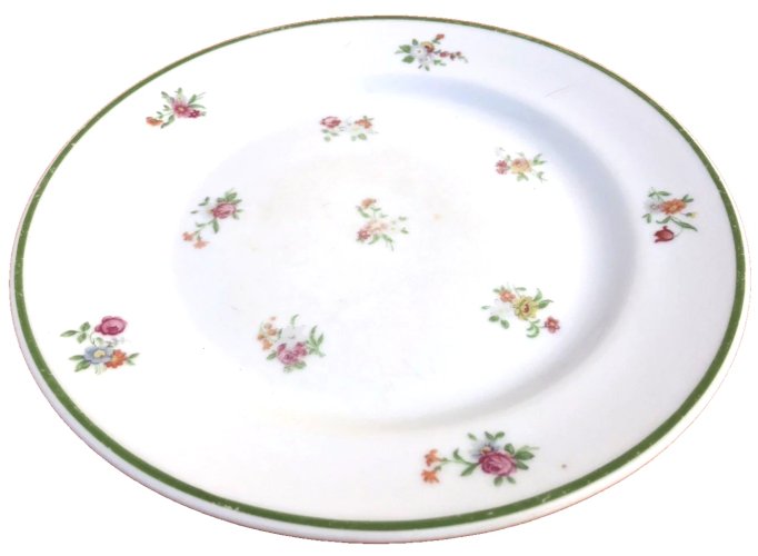 Années 1930 Assiette décor floral Porcelaine Limoges France