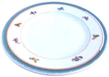 1930s Flat plate Floral decorated porcelain U.M.L (Union Marc Larchevêque)