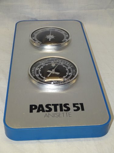 -ANNEES 1970 BAROMETRE THERMOMETRE A AIGUILLES PUBLICITE PASTIS 51 ANISETTE    D