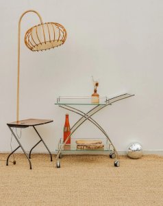 Anouk, the chrome and glass side table N°224