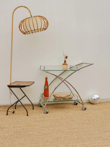 Anouk, la desserte chromée en verre N°224